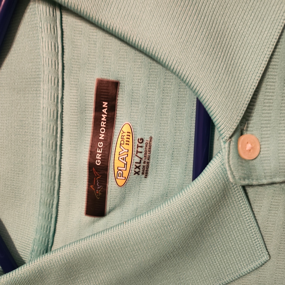 Greg Norman Collection Men's Green Polo Shirt